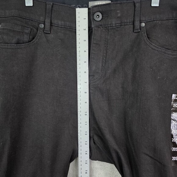 Womens Torrid Black Bombshell Skinny Premium Stretch Jeans Cotton Blend Size 20S - Picture 6 of 11